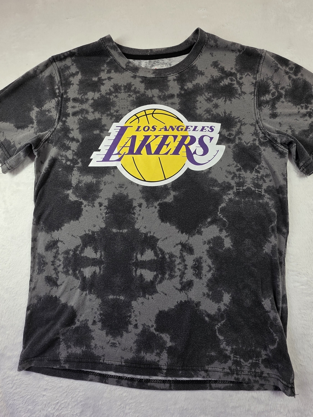 NBA Los Angeles Lakers Tie Dye T Shirt Youth XL 18-20 Gray Graphic Tee